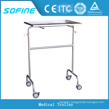 SF-HJ2070 hospital ues stainless steel medical trolley cart